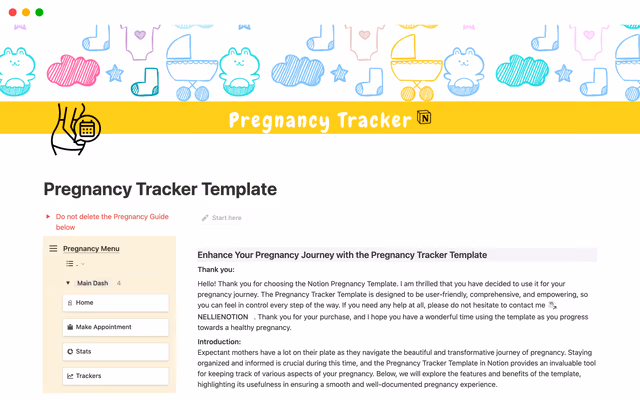 Pregnancy Tracker Template